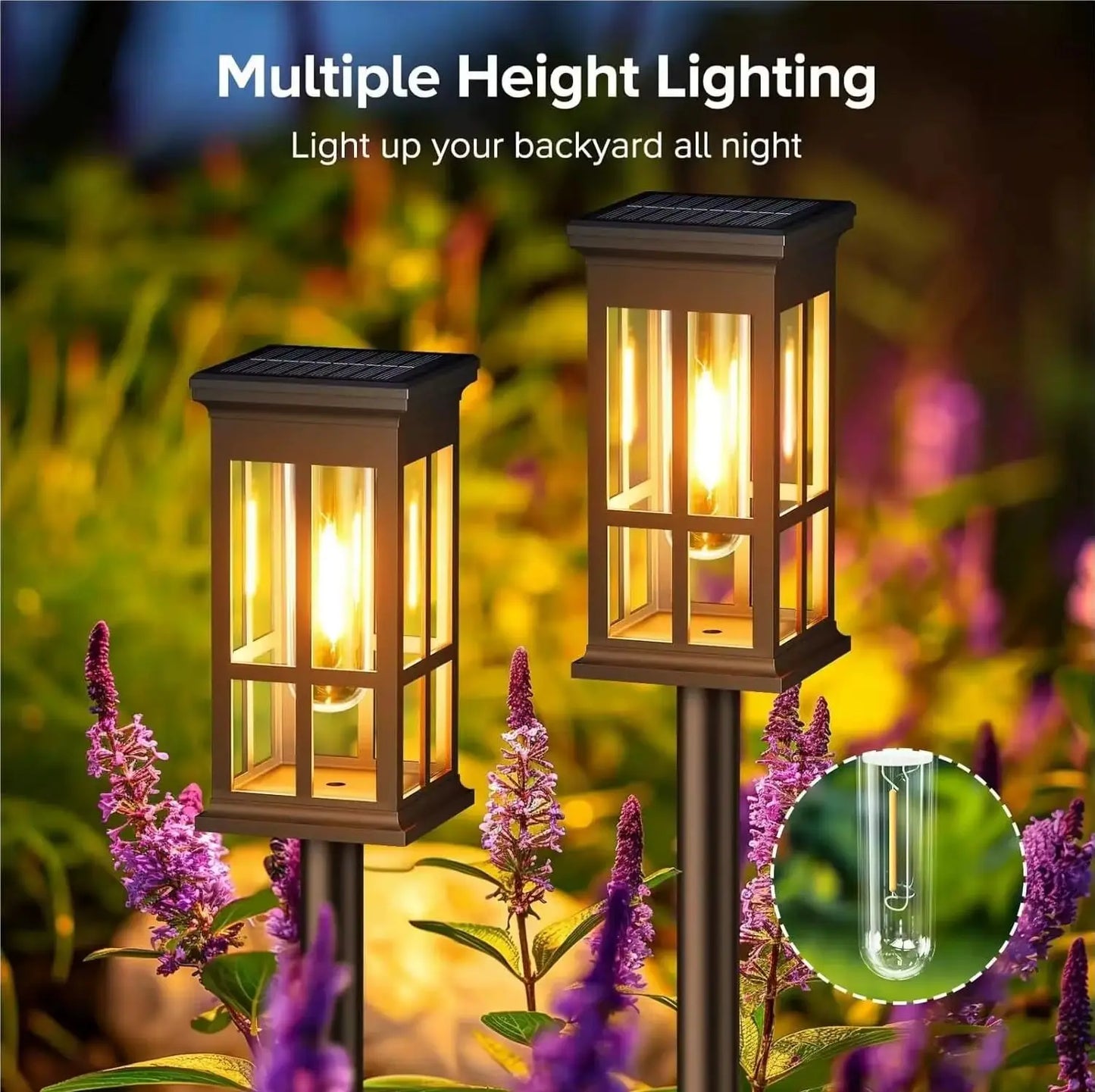 Solar Pathway Light Outdoor Lamp Waterproof Landscape Lighting for Garden Patio