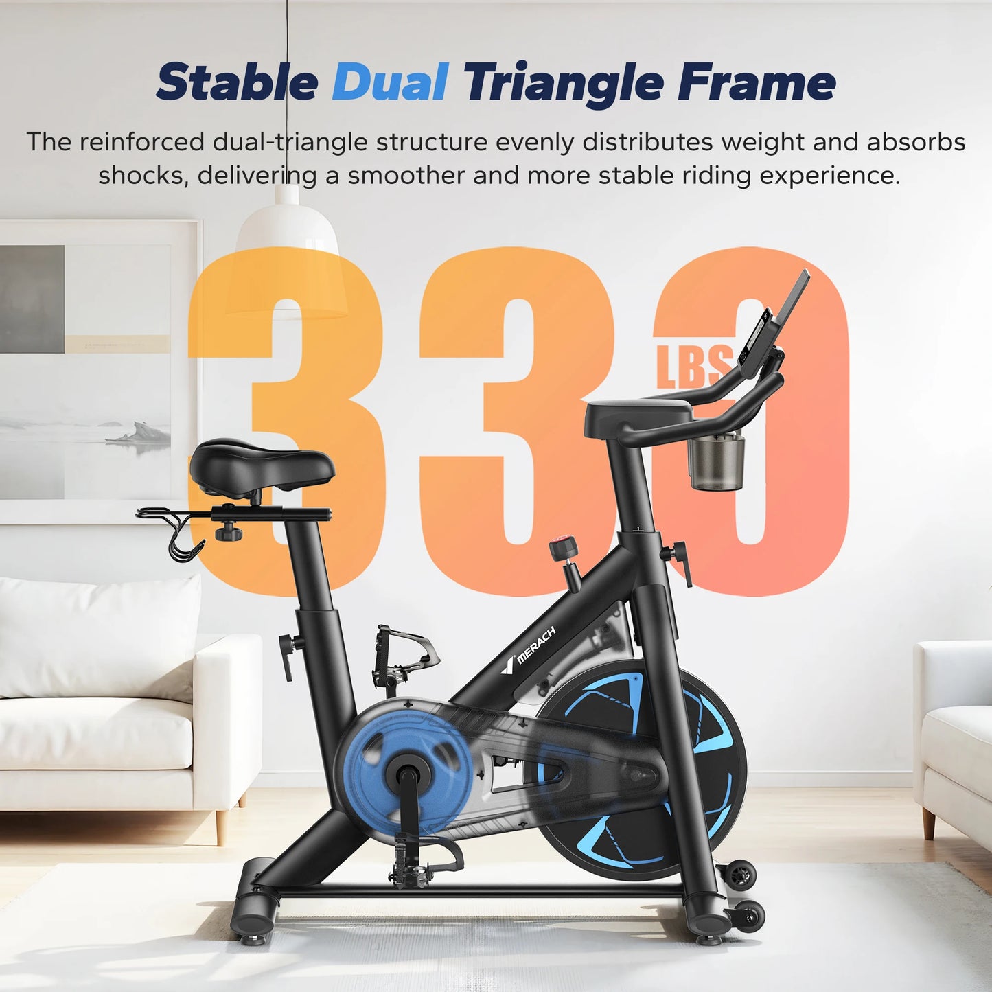 MERACH Exercise Bike S36 For Home Magnetic Cycling With App And 330lb Capacity