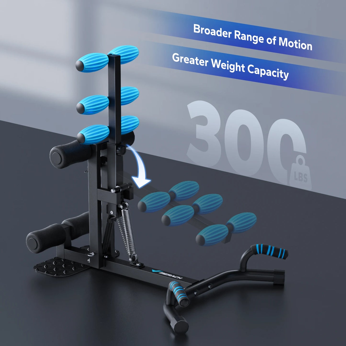 MERACH Deep Squat Machine Adjustable Glutes Trainer Core Leg Push Up Workout