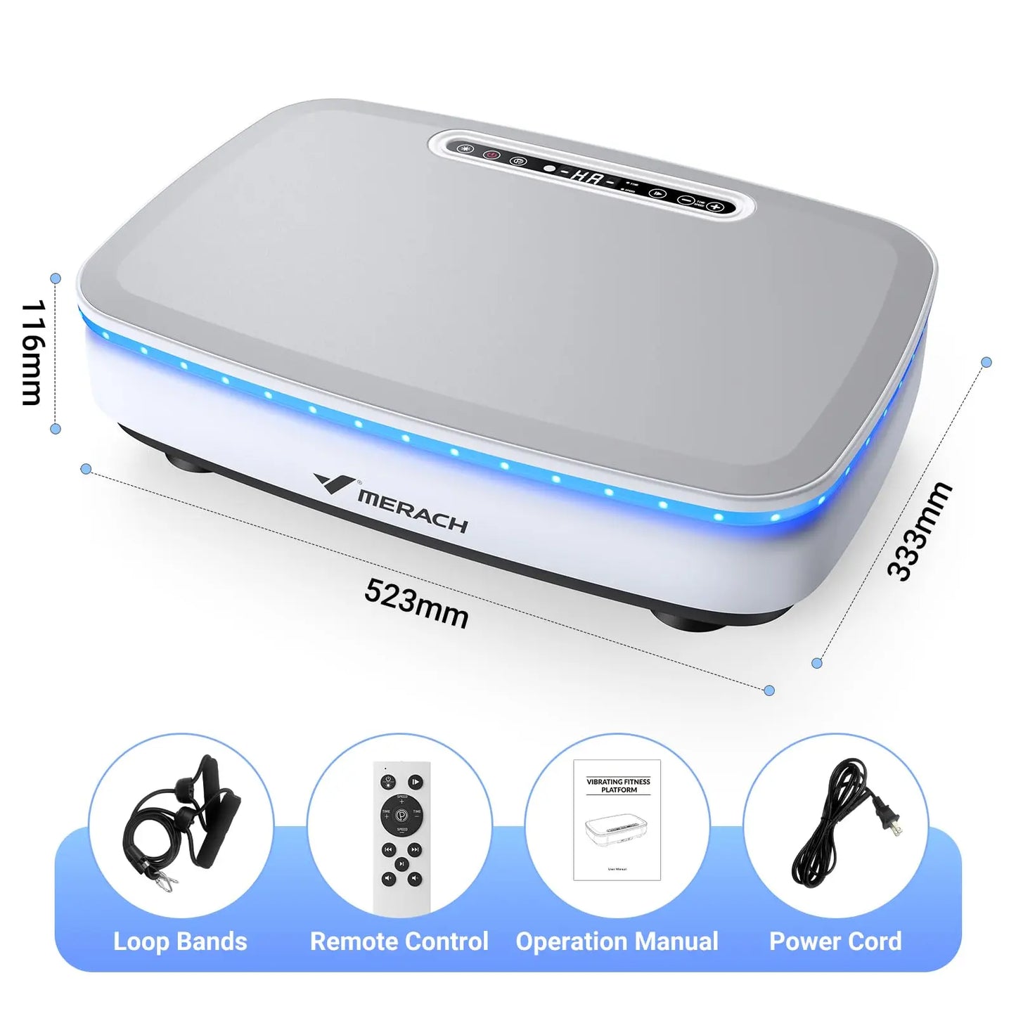 Merach Vibration Plate Exercise Machine With Remote Lymphatic Drainage