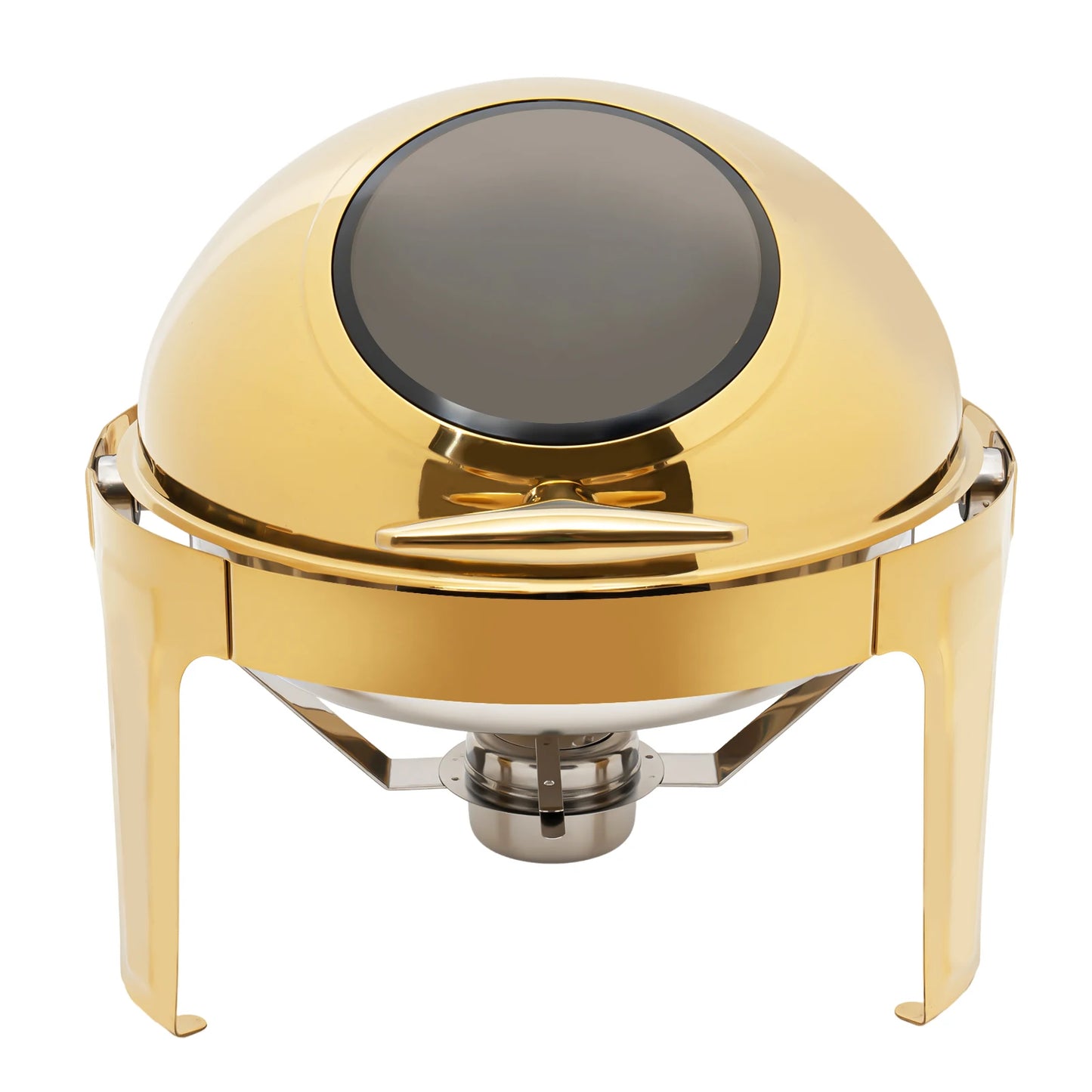 Round Chafing Dish Buffet Set Roll Top Stainless Steel Warmer For Buffets