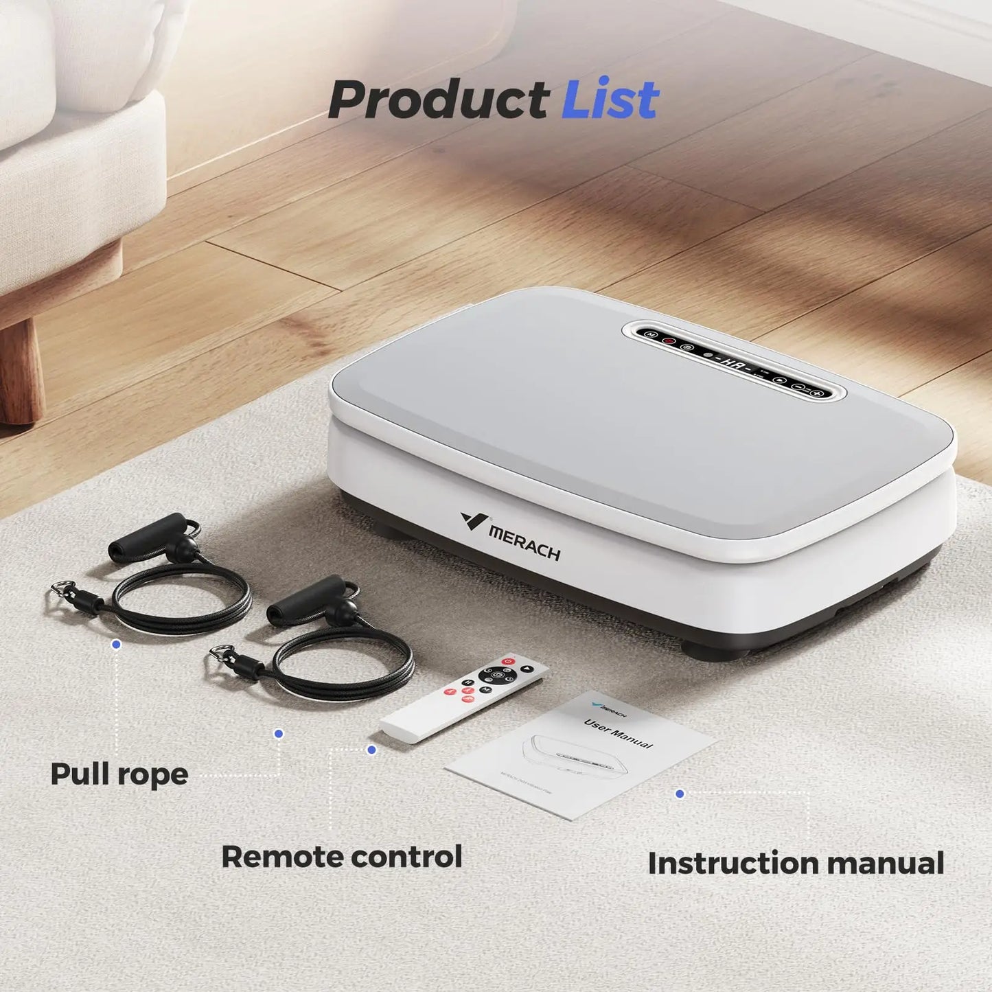 Merach Vibration Plate Exercise Machine With Remote Lymphatic Drainage