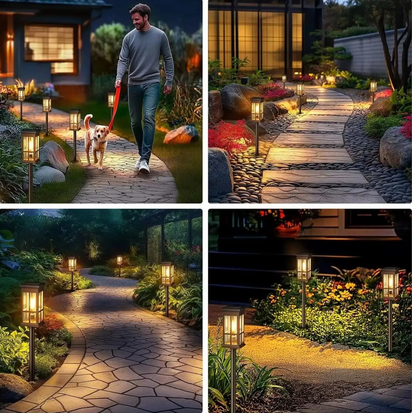 Solar Pathway Light Outdoor Lamp Waterproof Landscape Lighting for Garden Patio