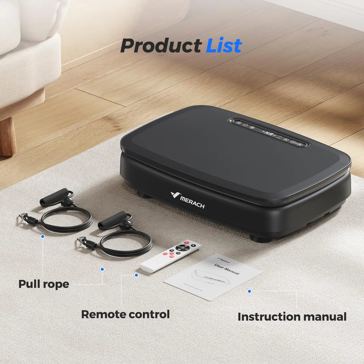 Merach Vibration Plate Exercise Machine With Remote Lymphatic Drainage