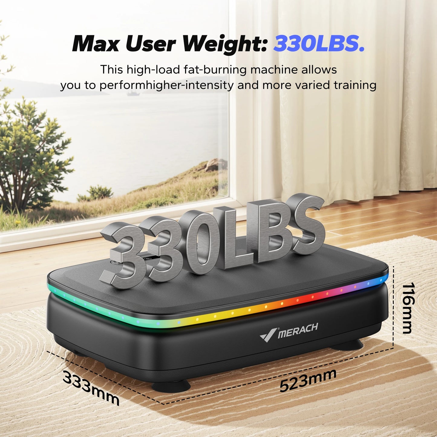 Merach Vibration Plate Exercise Machine With Remote Lymphatic Drainage