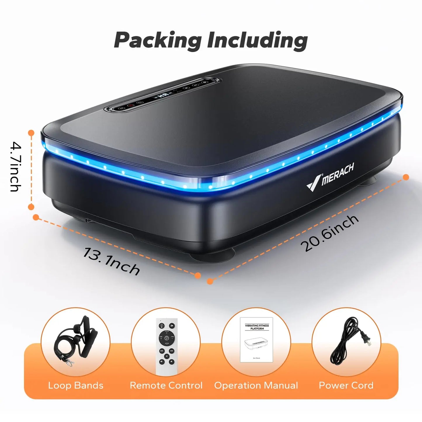 Merach Vibration Plate Exercise Machine With Remote Lymphatic Drainage