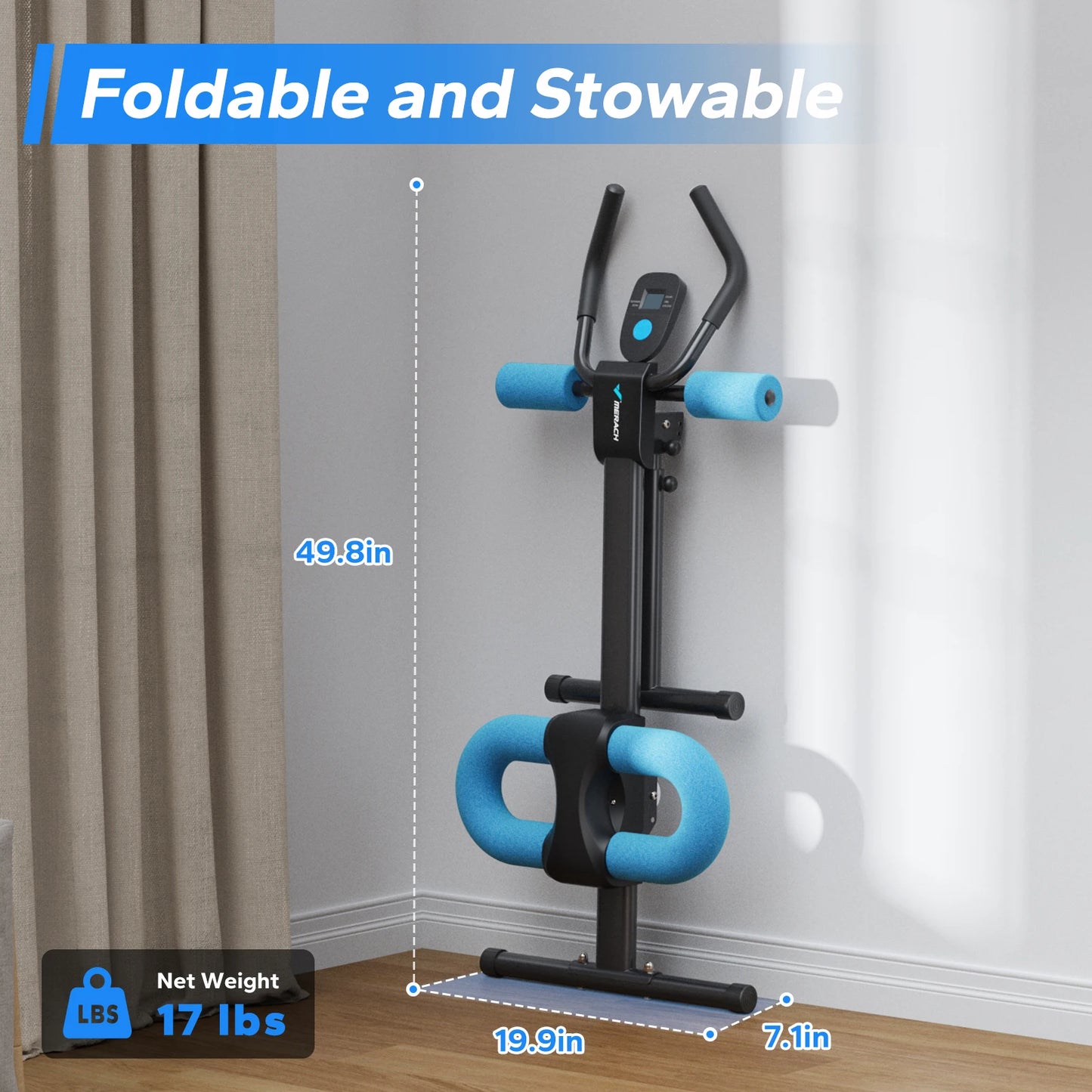 MERACH Ab Machine Adjustable Trainer Foldable Core Ab Exercise System