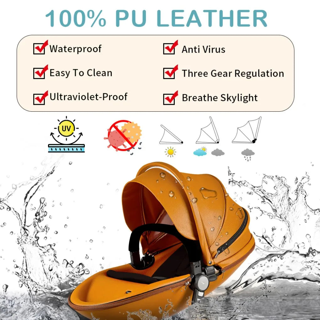 RecabLeght Baby Stroller Convertible With Adjustable Canopy Storage Basket