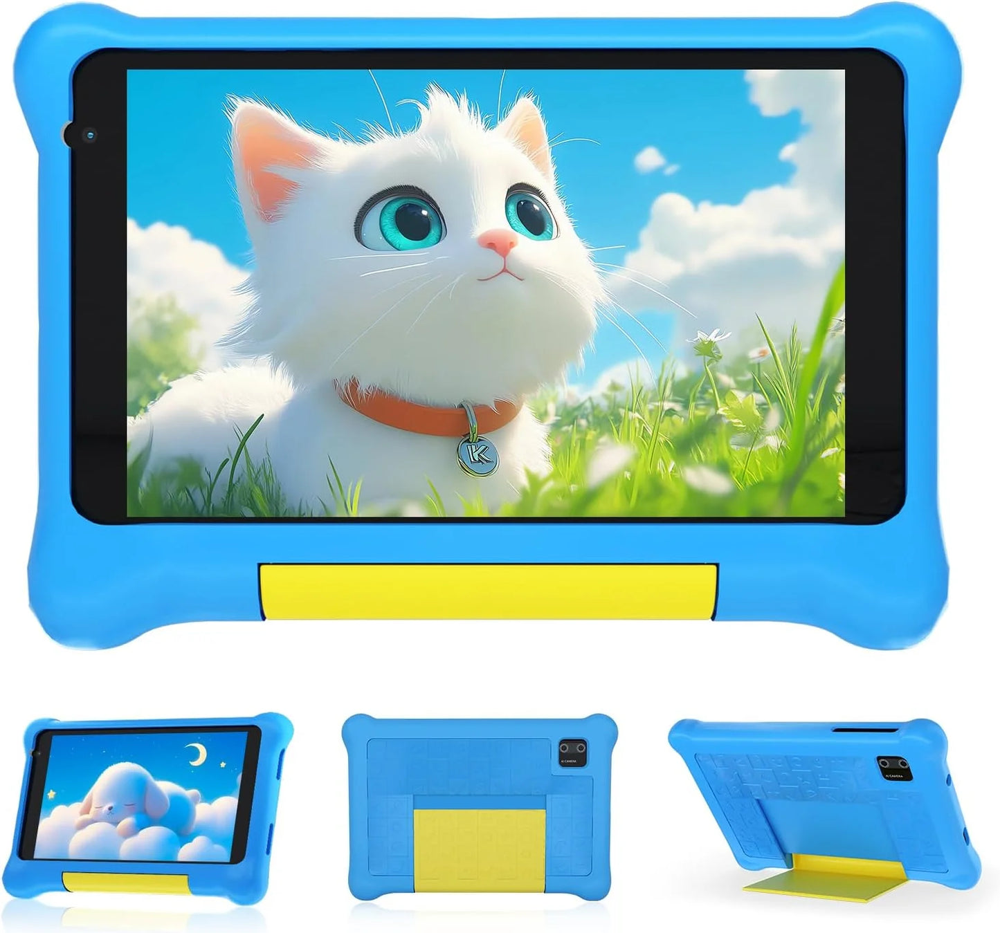 7 Inch Kids Learning Tablet Bundle Android 13 Quad Core With Stylus Headphones