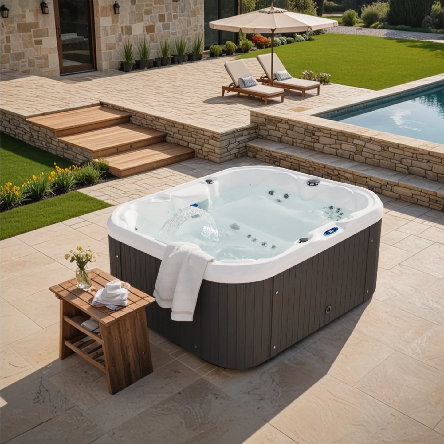 Victone 2 To 4 Person 25 Jet Hot Tub With Smart Control