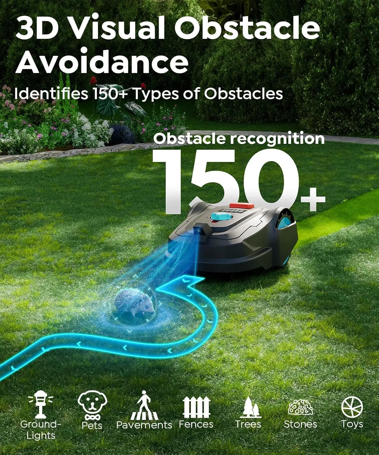 Customizable Cordless Robot Lawn Mower GPS Navigation App