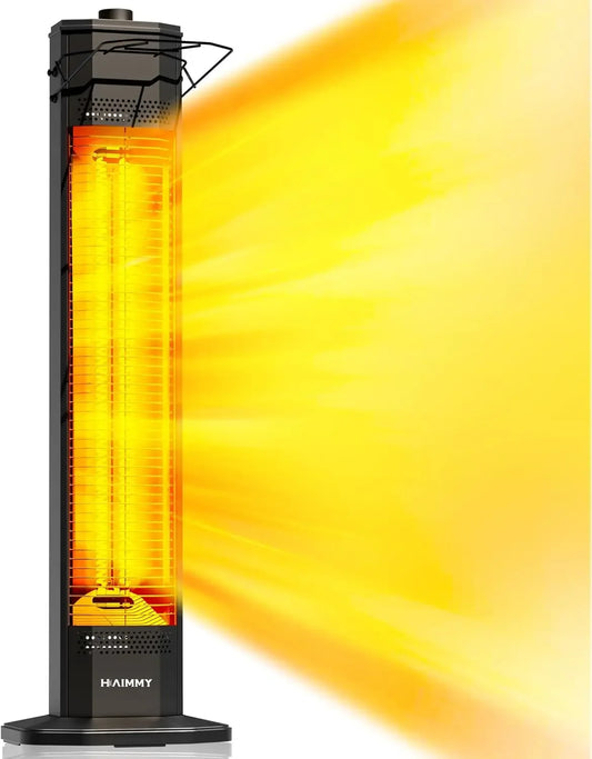 Outdoor Electric Patio Heater 34In 1500W 3 Heat Levels IPX5