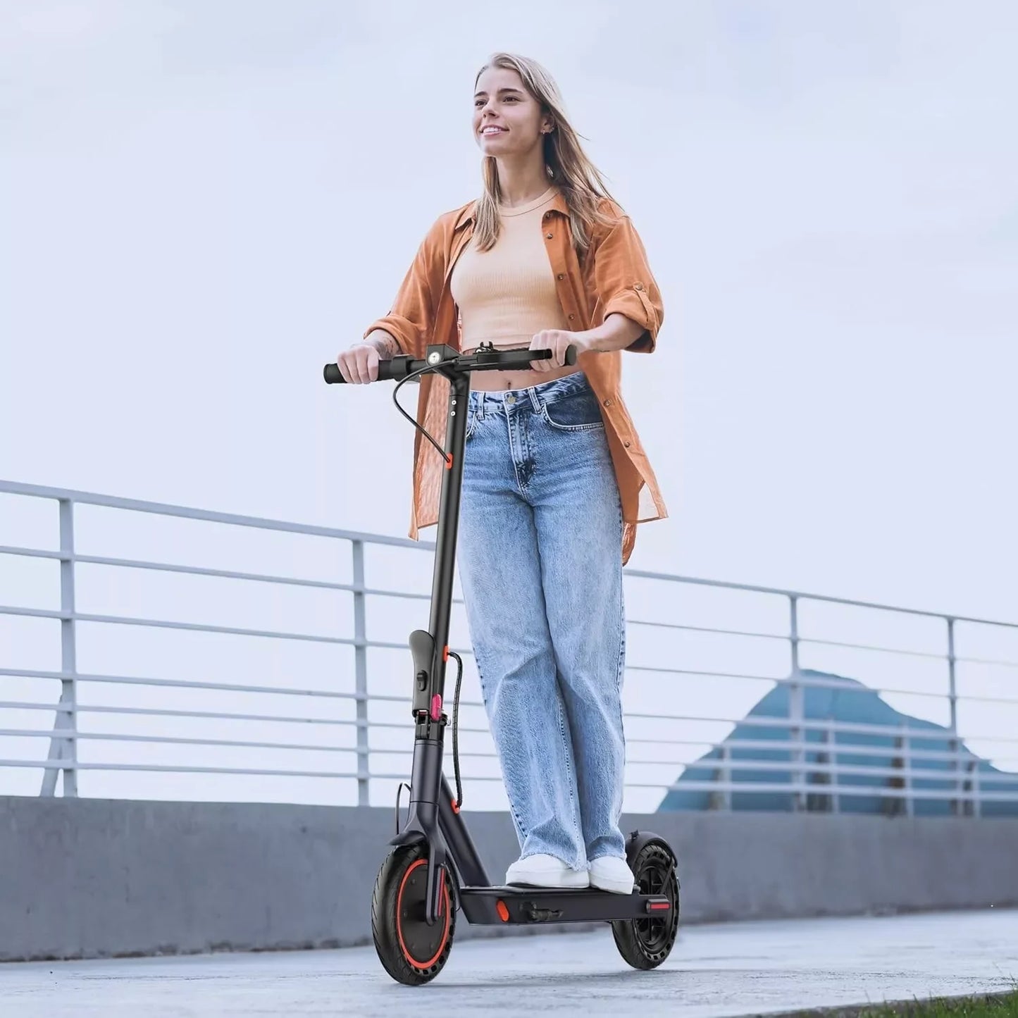 Ladped LP60 Electric Scooter 350W Foldable 19 MPH 8.5 Inch Tires 16 Mile Range
