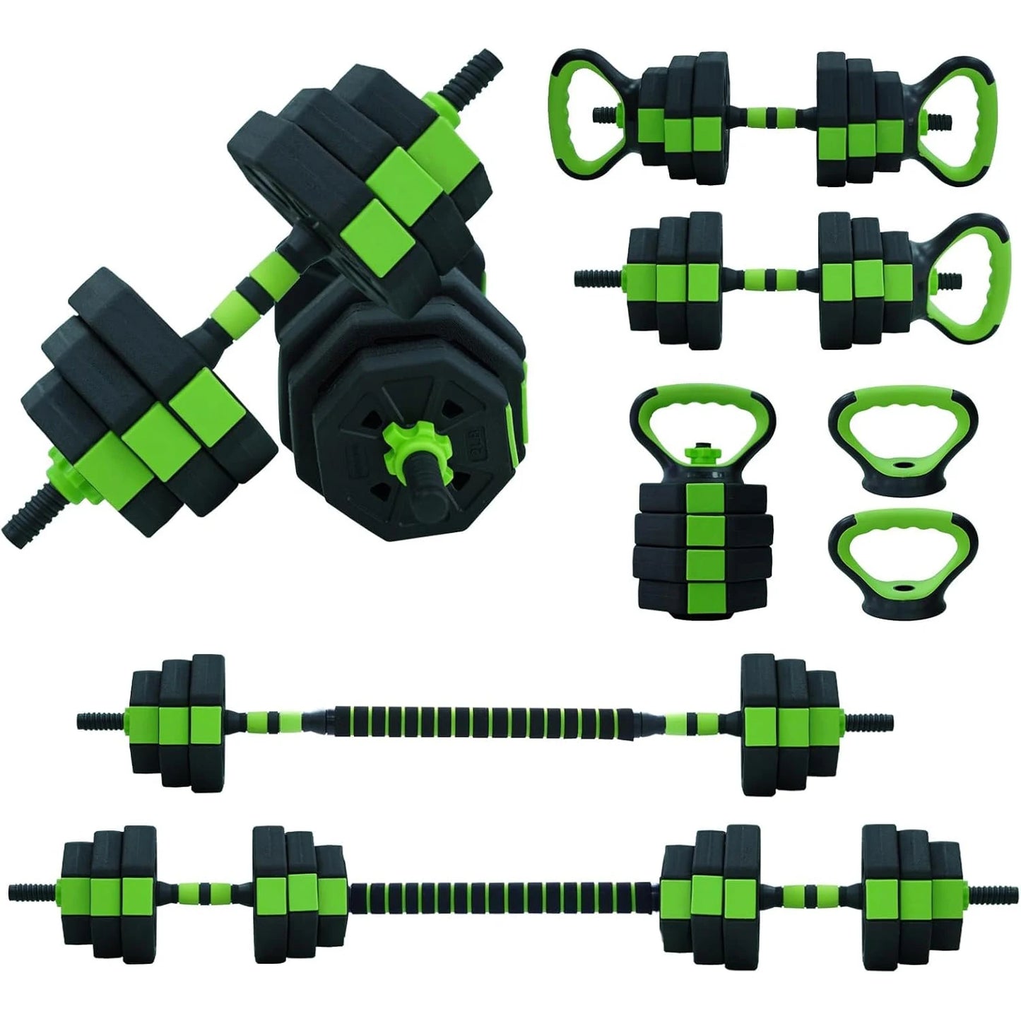 HiMISS 66lbs 88lbs 4 In 1 Adjustable Kettlebell Dumbbell Set Push Up Stand