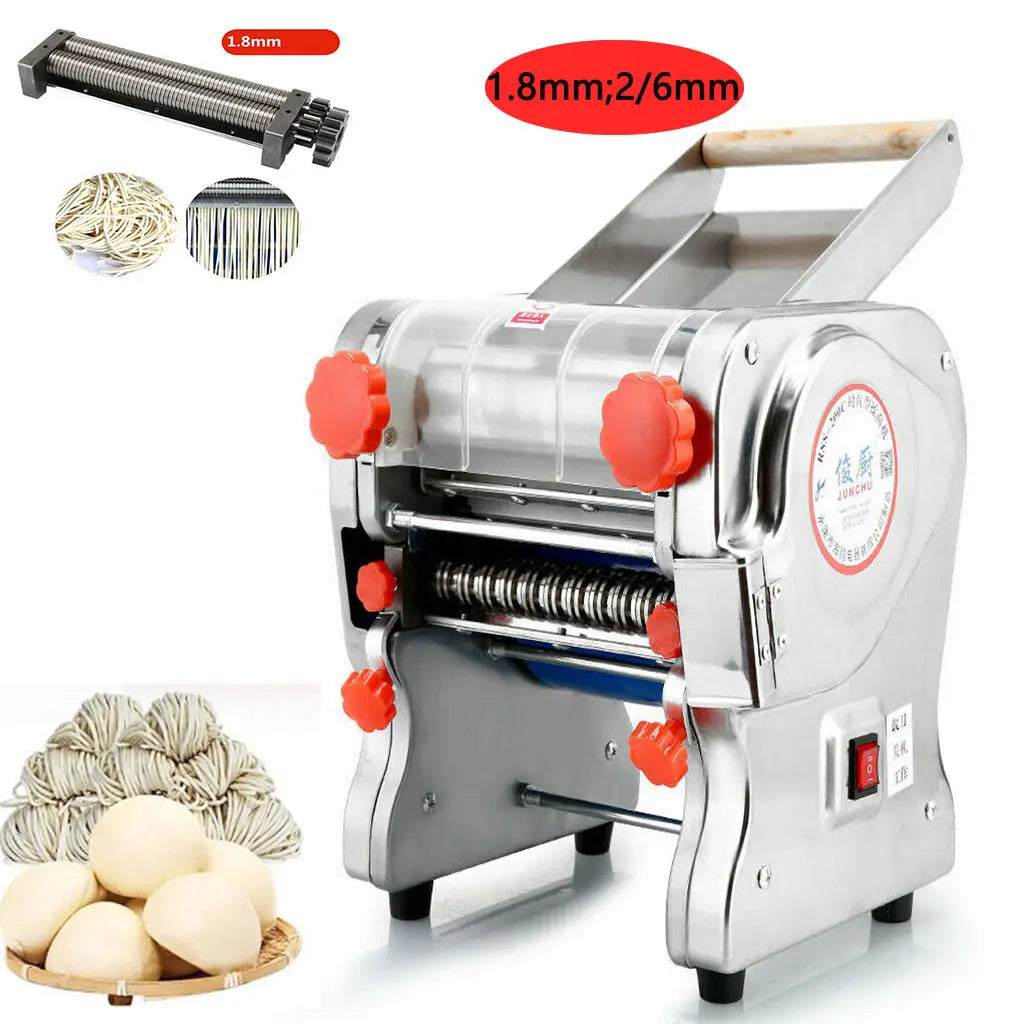 550W Electric Pasta Maker Noodle Machine Stainless Steel Dual Knife