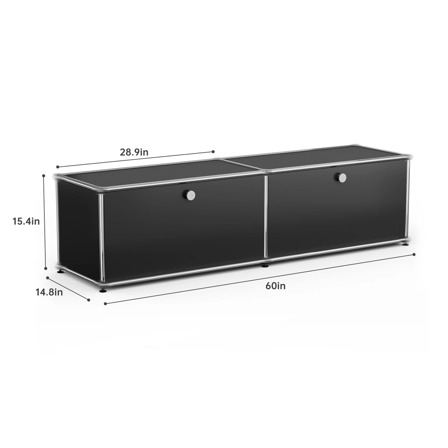 Modern Stainless Steel Storage Cabinet TV Stand Multi Shelf Organizer For Home