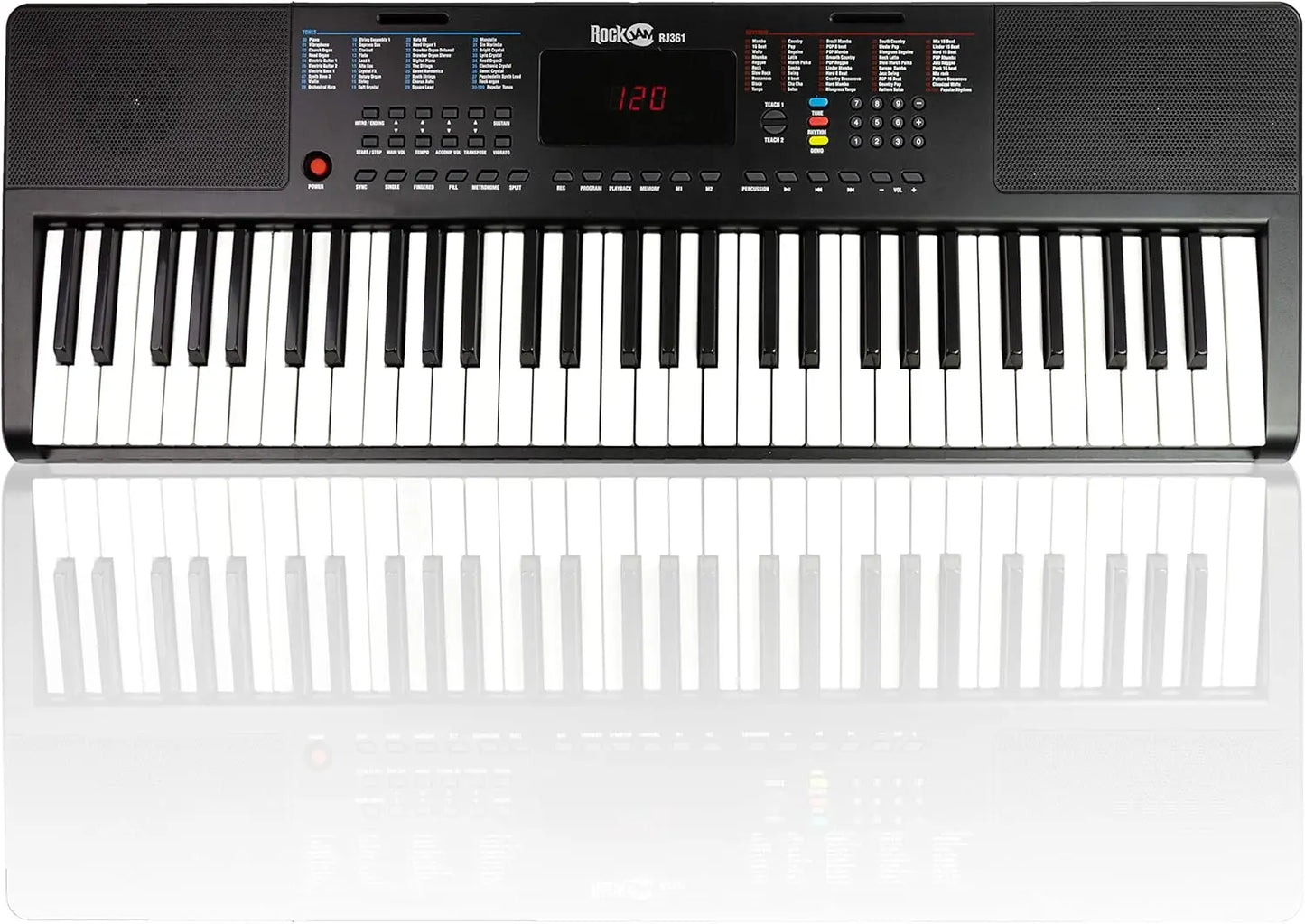 61 Key Keyboard Piano With LED Display And Keynote Stickers For Beginners