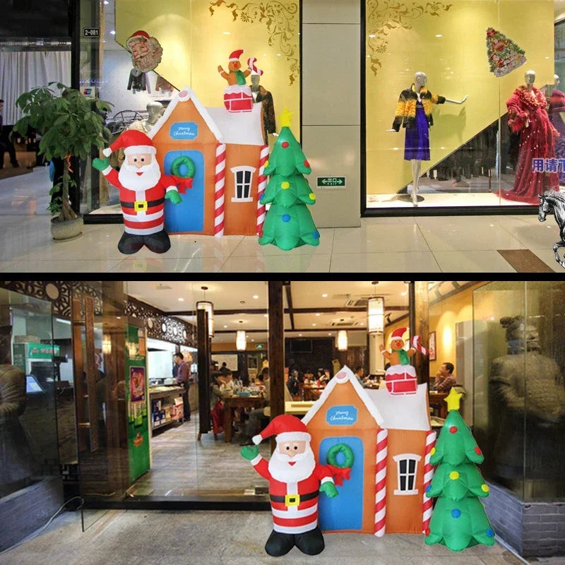 6 Ft Inflatable Christmas Yard Decoration Santa Claus Outdoor Holiday Prop