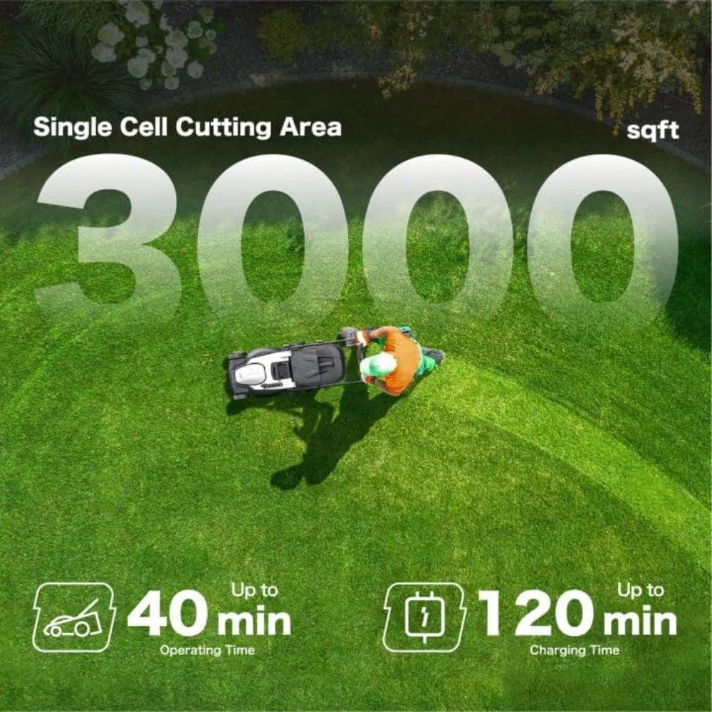 18-inch 40V Brushless Lawn Mower for Garden Yards, Lightweight Cordless Lawn Mower Battery Powered with 6-Position Heigh