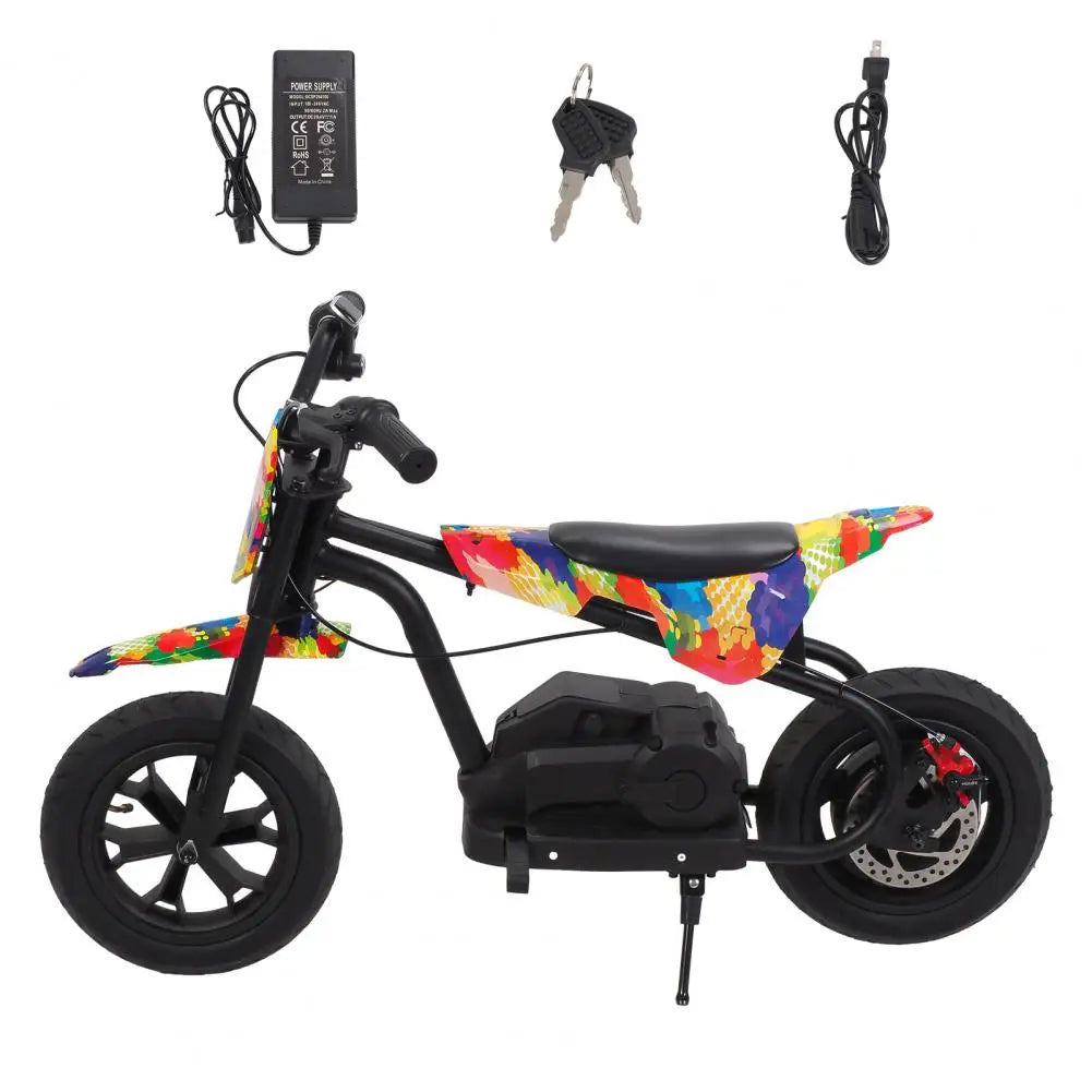 24V 250W Kids Electric Dirt Bike, Mini Electric Motorcycle Up to 9.32-13 MPH & 6.84-9.32 Miles Long-Range, Electric Balance Bike