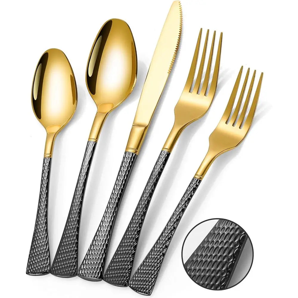 Mirror Polished 40 Piece Stainless Steel Cutlery Set Heavy Duty Dishwasher Safe
