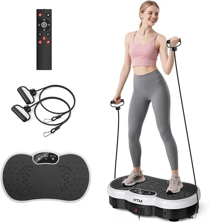 Vibration Plate Exercise Machine With 120 Speed Levels Calorie Tracking Home Gym