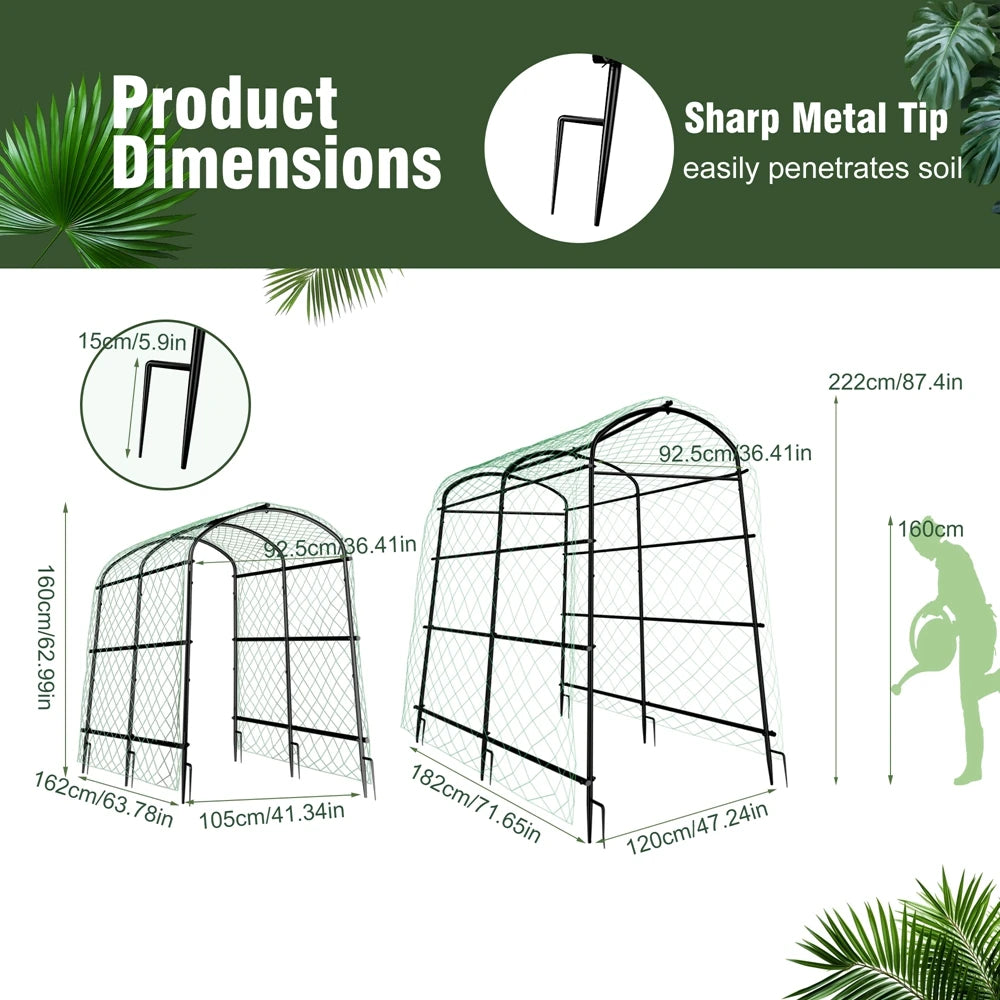 Garden Plant Climbing Frame U-Shaped Garden Trellis for Climbing Plants Vegetable