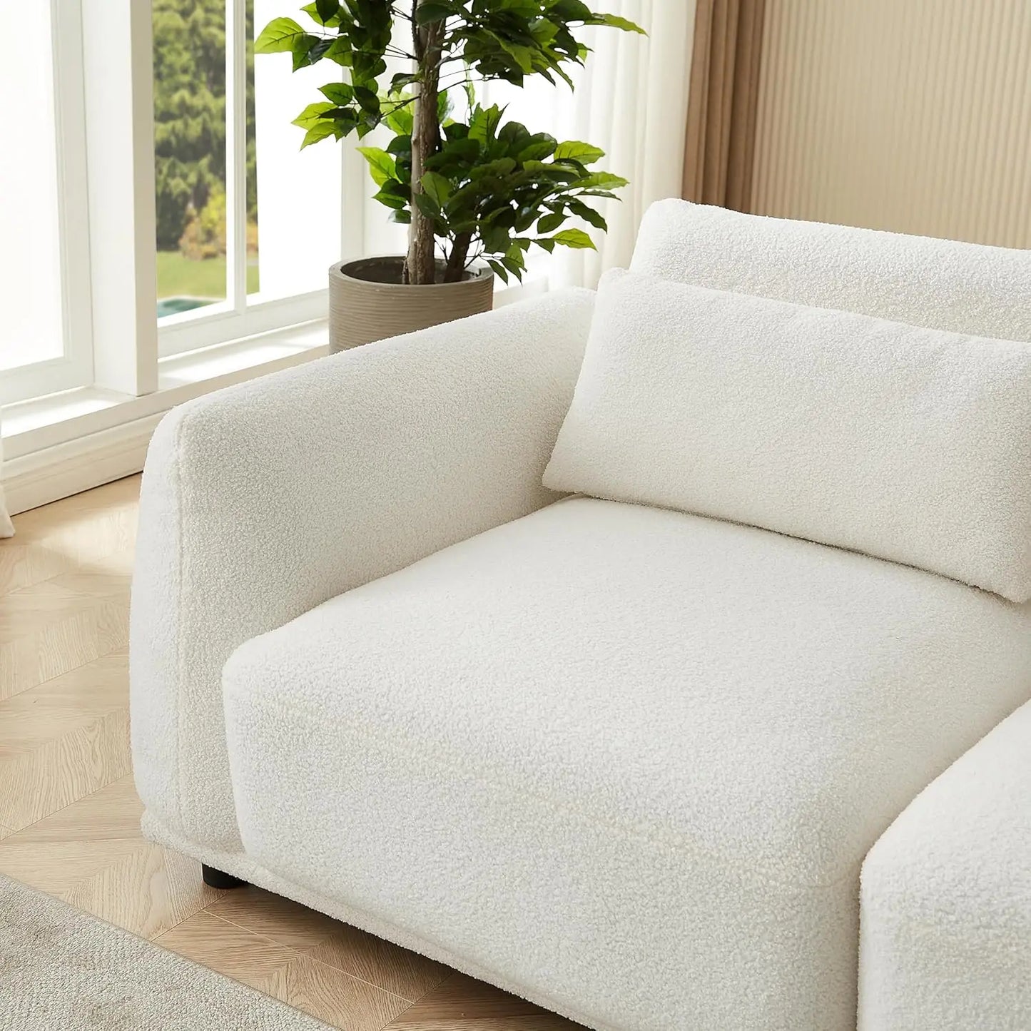 L Shaped Modular Sectional Couch Convertible Cloud Sofa With Removable Ottoman