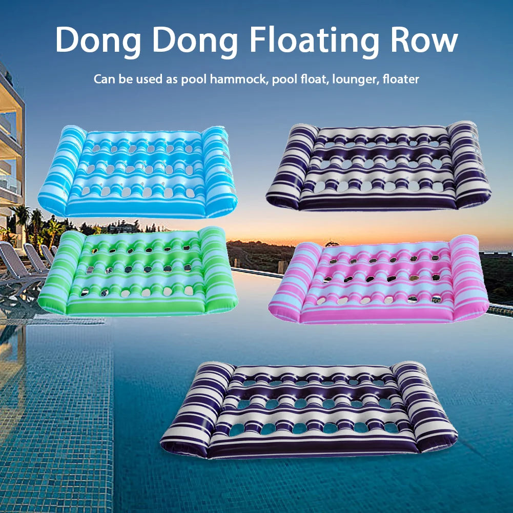 Inflatable Floating Pool Mattress Hammock Lounger Recliner Chair For Adults