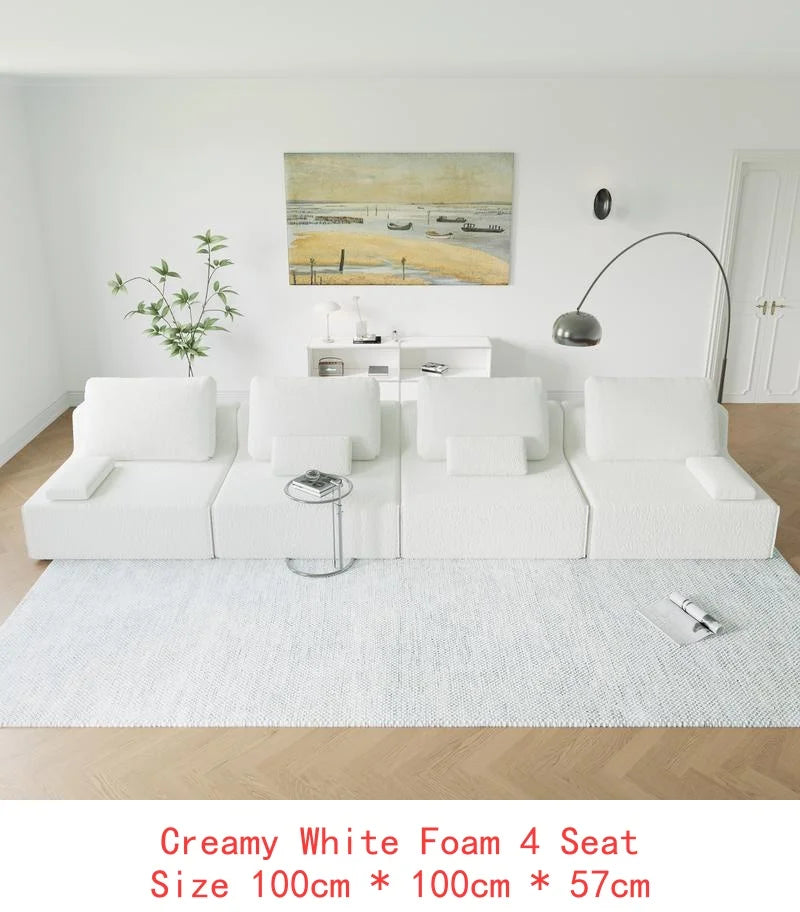 Oversized Modular Sectional Sofa, Luxury Boucle Couch Set, Convertible Compressed Sofa with Spacious Foam Filling for Living