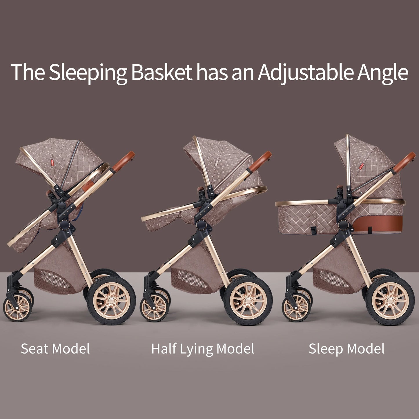 Vista Three In One Stroller Luxury Pram With Reversible Parent Facing Seat
