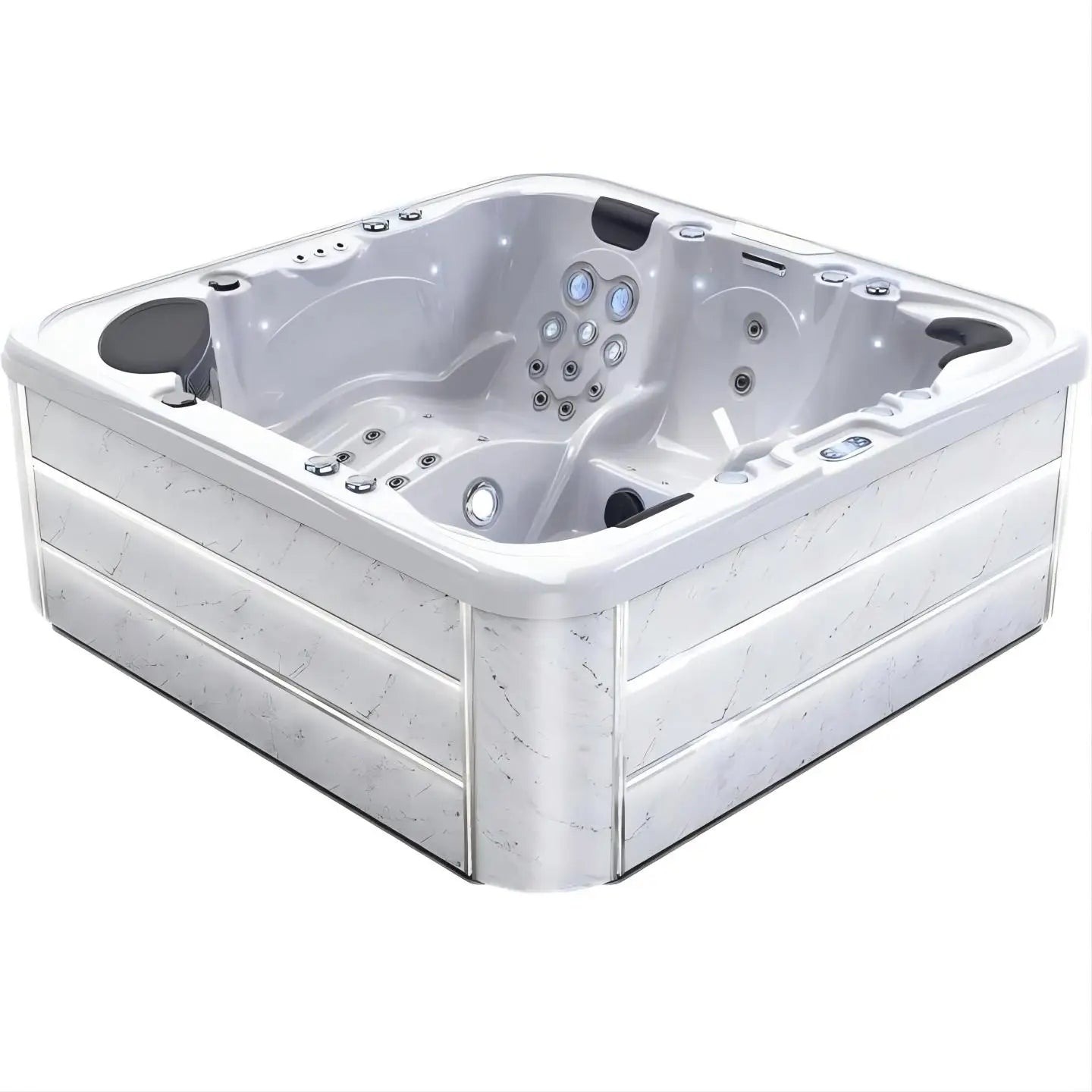 Outdoor Jacuzzi Spa Hot Tub Large Acrylic Massage Bathtub Thermostatic Villa