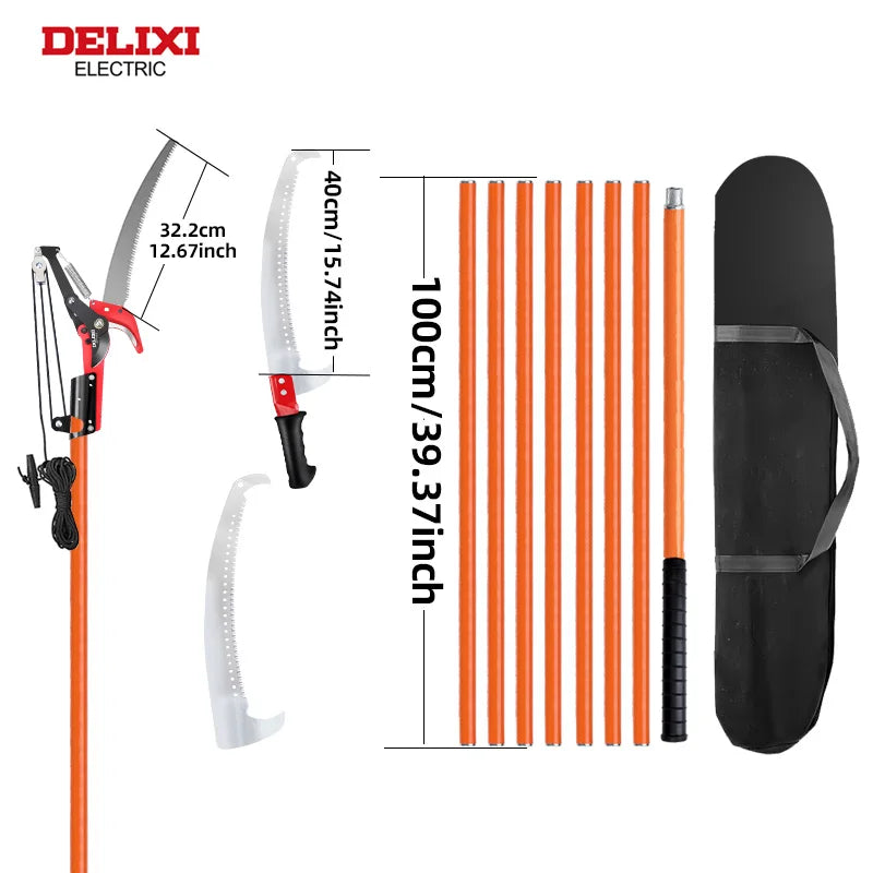 Delixi Electric Telescopic Saw 9 To 26 Ft Pruning Tool