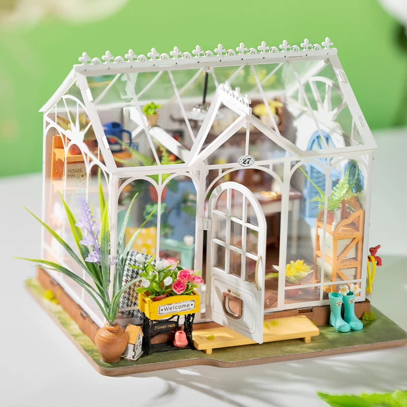Robotime Rolife Dreamy Garden House DIY Miniature Wooden Dollhouse Kit