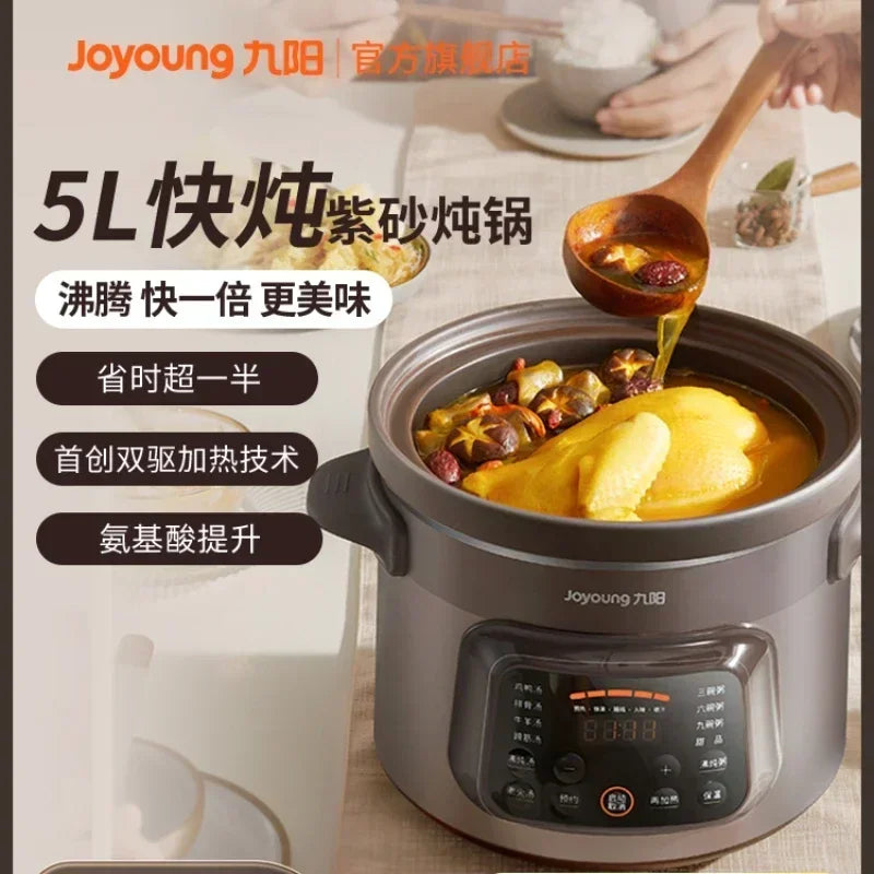 220V Fully Automatic Electric Stew Pot Ceramic Soup Pot Household Purple Clay Stew Cup  Cooking Home Appliances for Kitchen DD