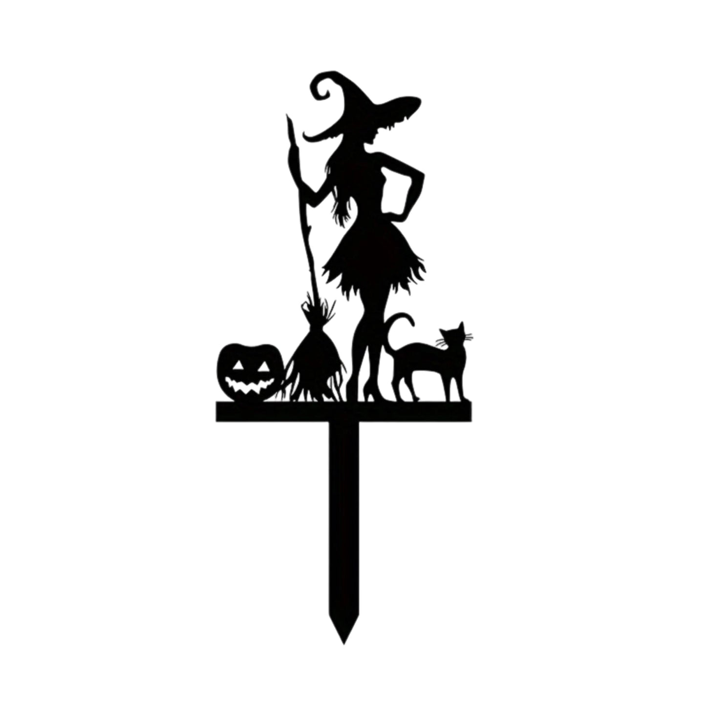 Spooky Halloween Yard Stake 2D Metal Ghost Holiday Garden Decoration Outdoor Party Favor for Haunted Fun