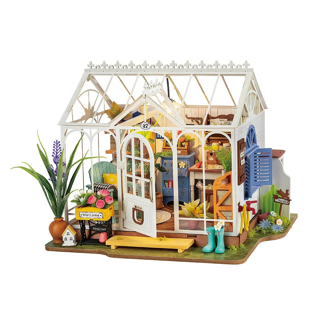 Robotime Rolife Dreamy Garden House DIY Miniature Wooden Dollhouse Kit