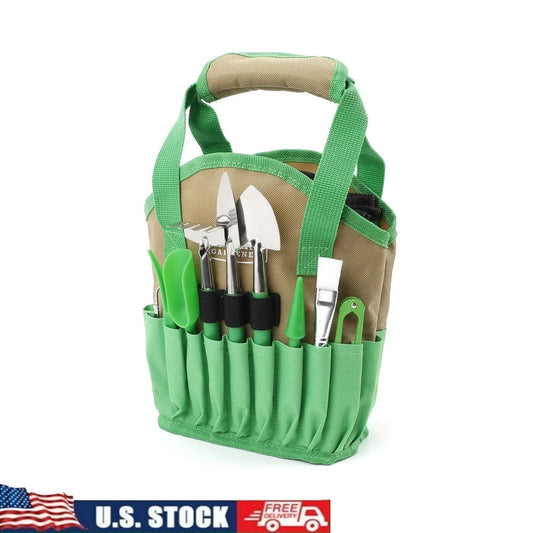 14 Piece Indoor Gardening Tool Set Stainless Steel Durable Tools Watering Bottle Tarp Mat Carrying Bag Perfect Plant Care