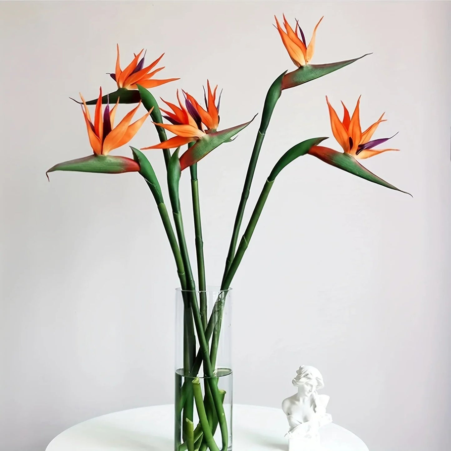 3 Piece Artificial Bird Of Paradise Flowers 24 Inch Long Stems For Home Decor