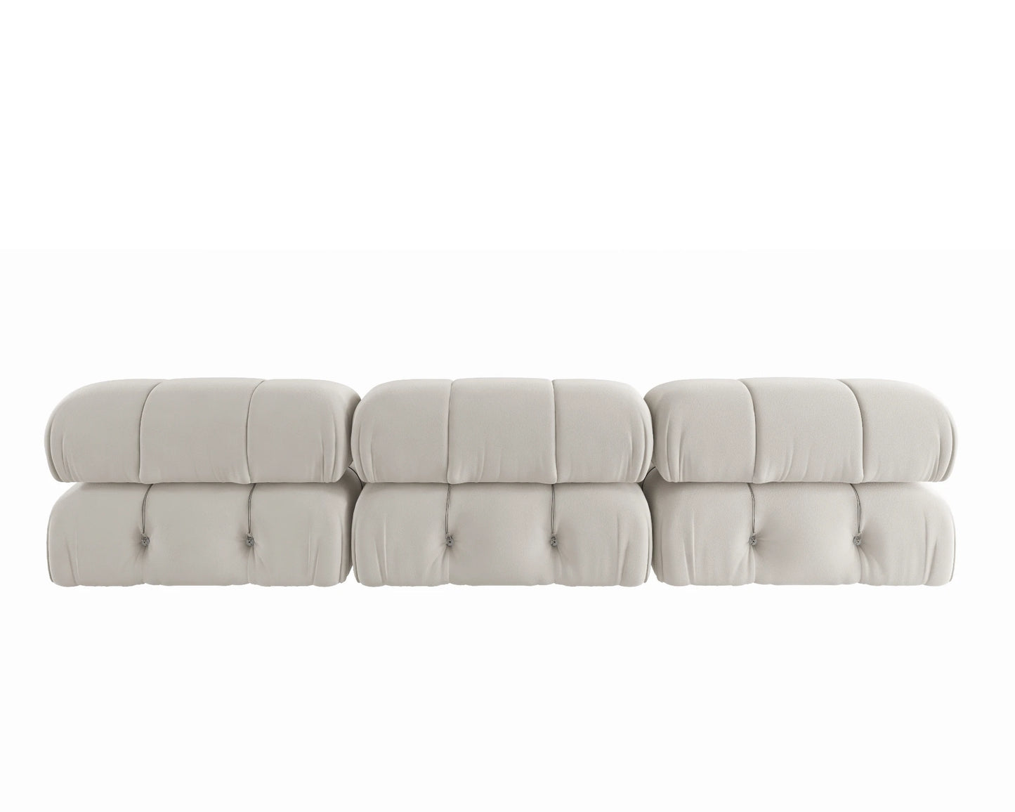 104 Inch Minimalist Modular Sectional Sofa Velvet Convertible 3 Seat Set Sdorens