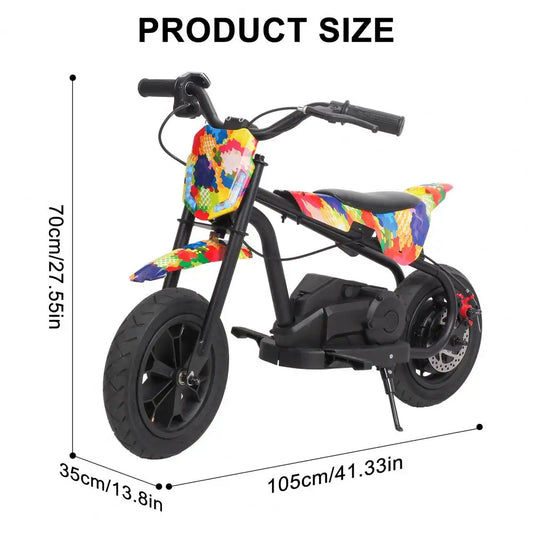 24V 250W Kids Electric Dirt Bike, Mini Electric Motorcycle Up to 9.32-13 MPH & 6.84-9.32 Miles Long-Range, Electric Balance Bike