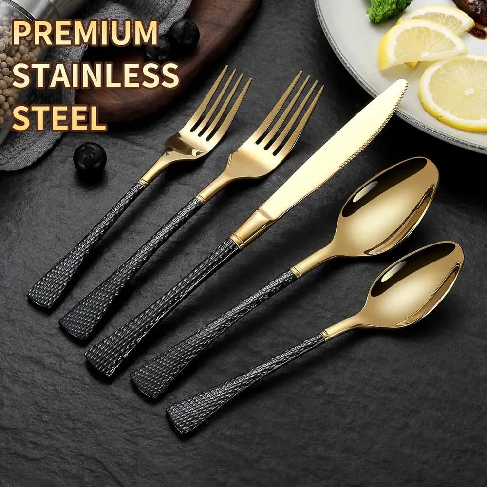 Mirror Polished 40 Piece Stainless Steel Cutlery Set Heavy Duty Dishwasher Safe