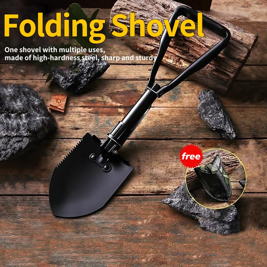 Multifunctional Garden Shovel 3-in-1 Folding Military Shovel for Camping, Fishing, Portable field survival tools