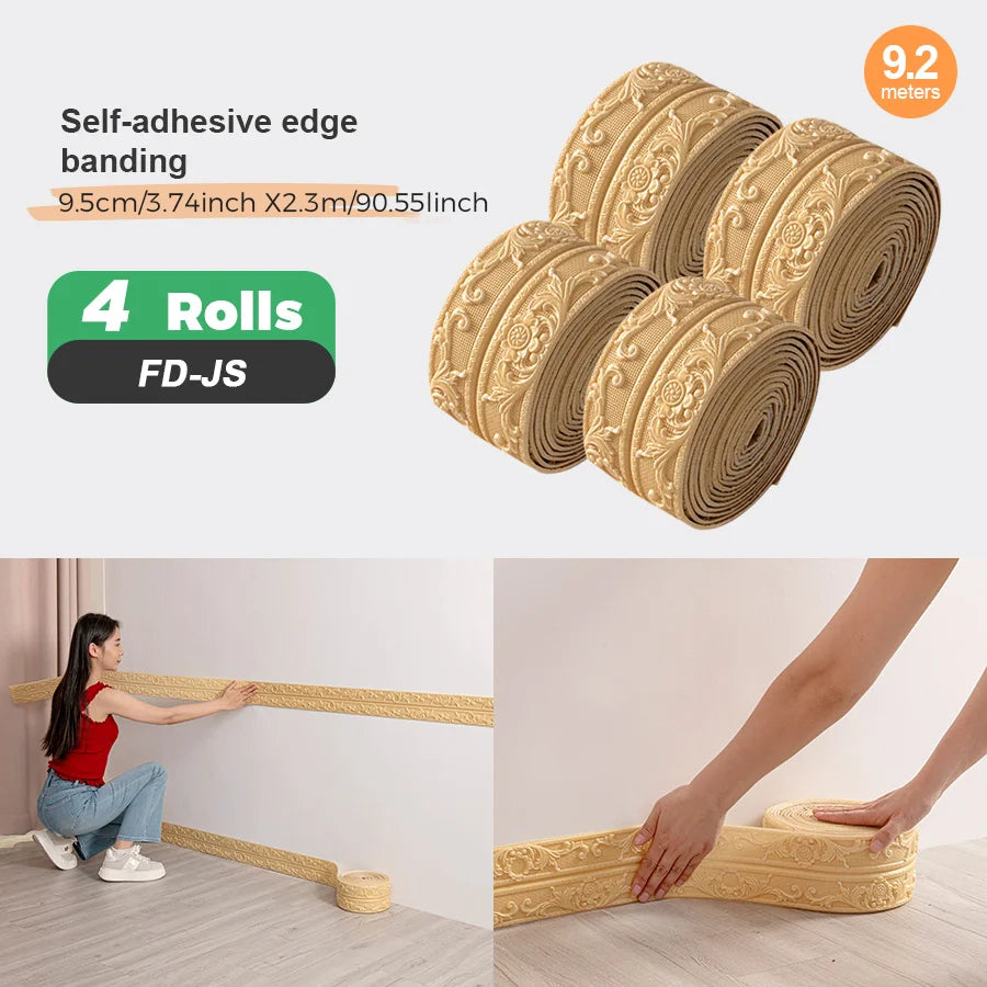 Self Adhesive Edge Banding Strip 8mm Foam Peel And Stick For Indoor Areas