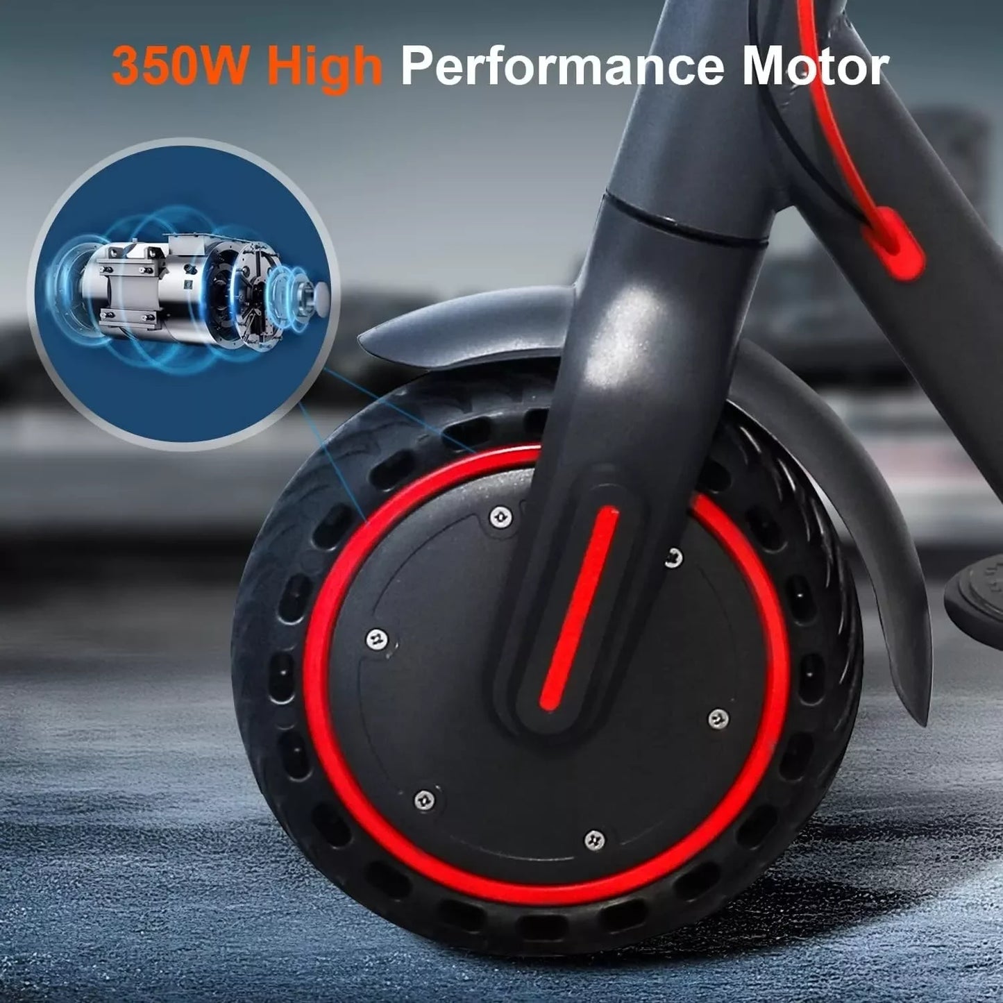 Ladped LP60 Electric Scooter 350W Foldable 19 MPH 8.5 Inch Tires 16 Mile Range