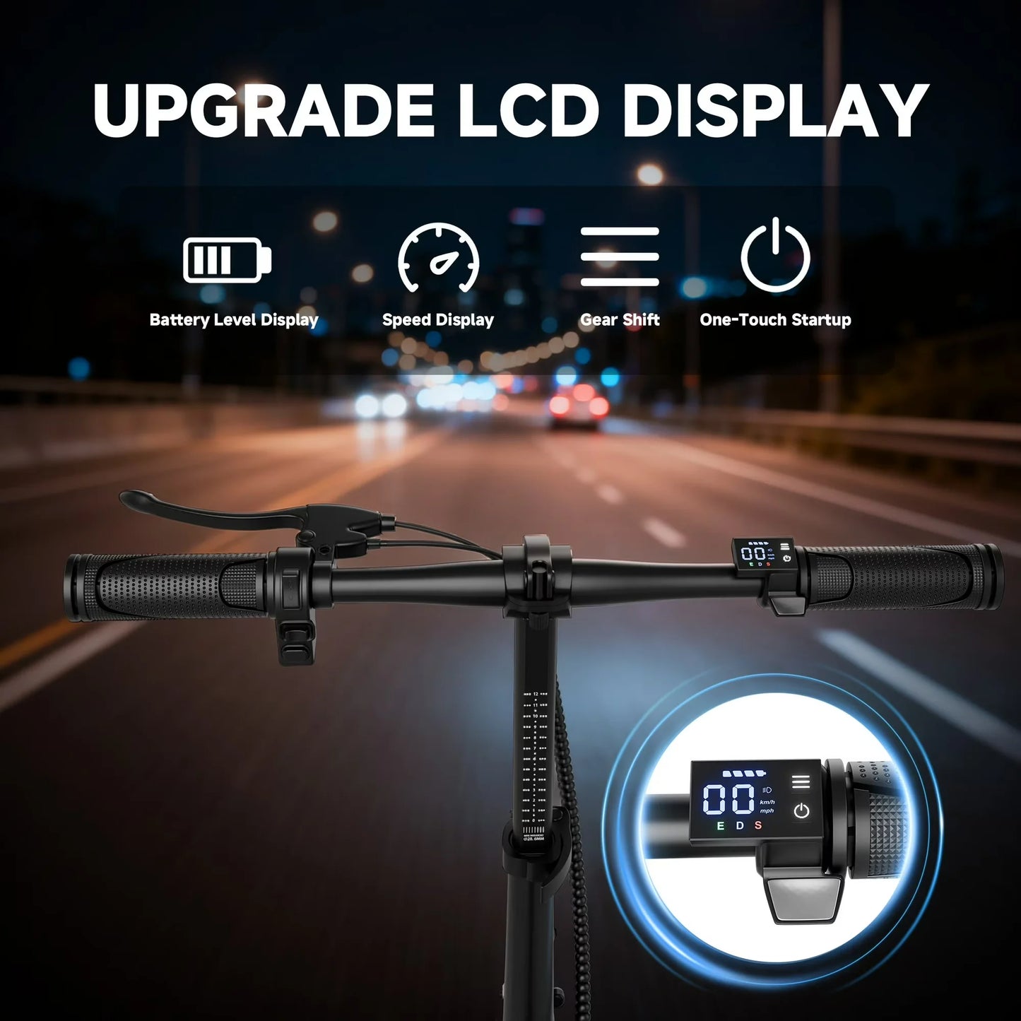 14 Inch Electric Scooter For Adults With Seat 22 MPH 48V Battery 55 Mile Range