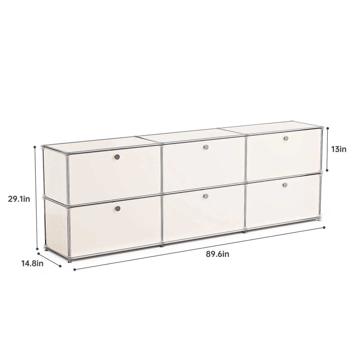 Modern Stainless Steel Storage Cabinet TV Stand Multi Shelf Organizer For Home