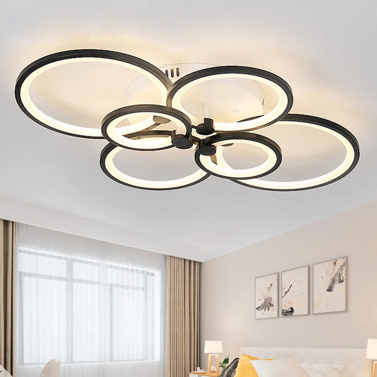 4 6 8 Heads Dimmable Acrylic LED Ceiling Light Flush Mount