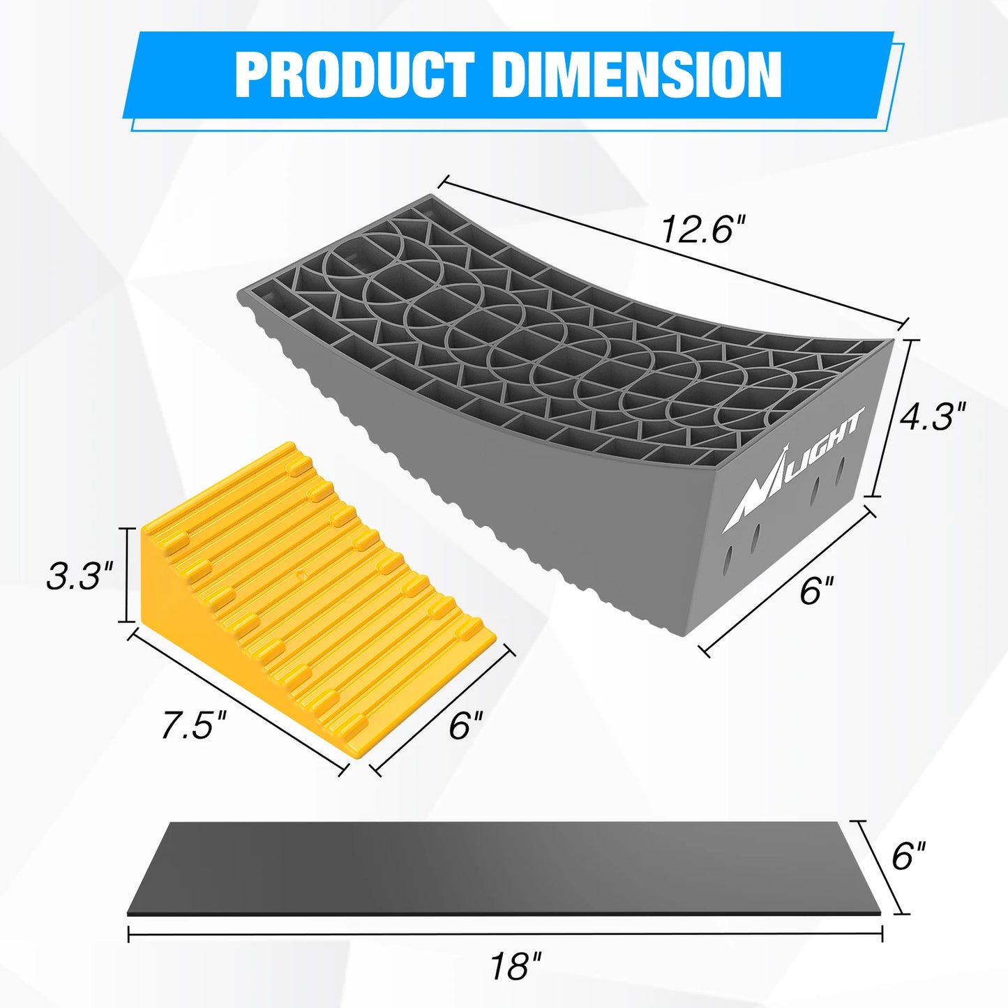 Nilight RV Leveler 2 Pack Camper Leveling Blocks Dual Axles Up To 35000 Lbs
