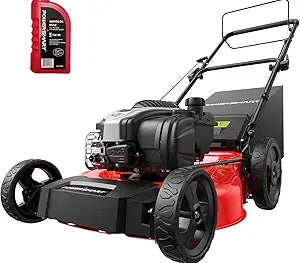 21-Inch Gas Lawn Mower with B&S Engine, 3-in-1 (Bag/Mulch/Rear Discharge), Self-Propelled, 6 Cutting Heights, Durable Steel